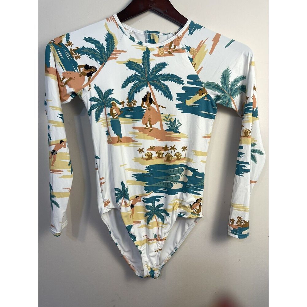 Roxy Girl Love Waimea Long Sleeve One Piece‎ Size 16 XXL